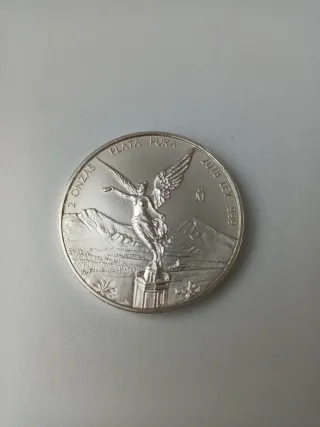 Moneda Libertad 2 Onzas Plata Pura 2018