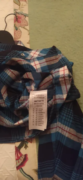 Camisa Carhartt cuadros azul y negro