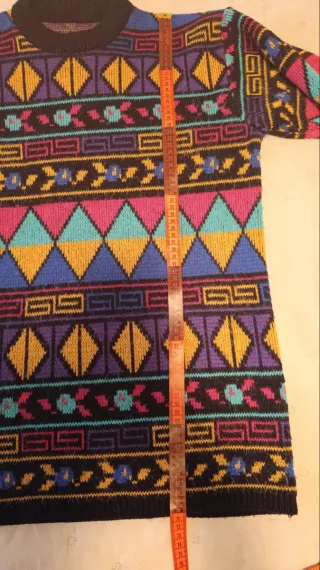 Jersey vintage multicolor geométrico