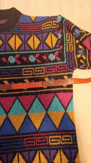 Jersey vintage multicolor geométrico