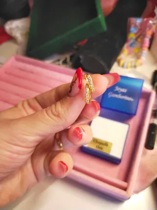 Pendientes Aro Chapado Oro con Circonitas