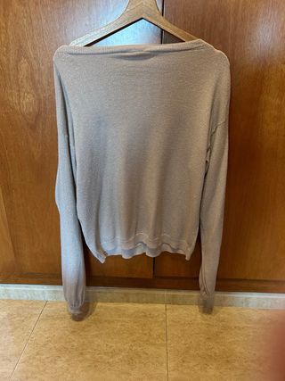 Top fiesta brillo rosa pálida/plateado