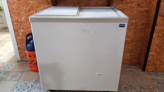 Congelador horizontal 215L 2 puertas con ruedas