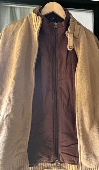 Chaqueta Massimo Dutti Beige y Marrón