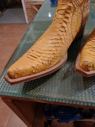 Botas de piel de serpiente para hombre
