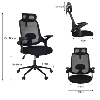 Silla de oficina ergonómica con ruedas