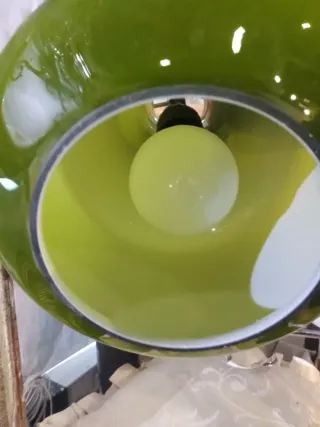 Lampada vintage vetro verde