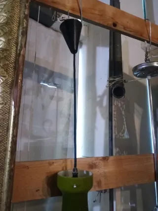 Lampada vintage vetro verde