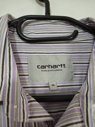 Camisa Carhartt Talla M Rayas Morado Blanco