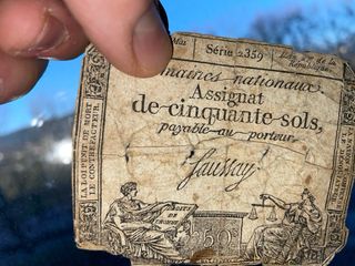 Biglietto Assignat 50 sols 1793 Rivoluzione Francese