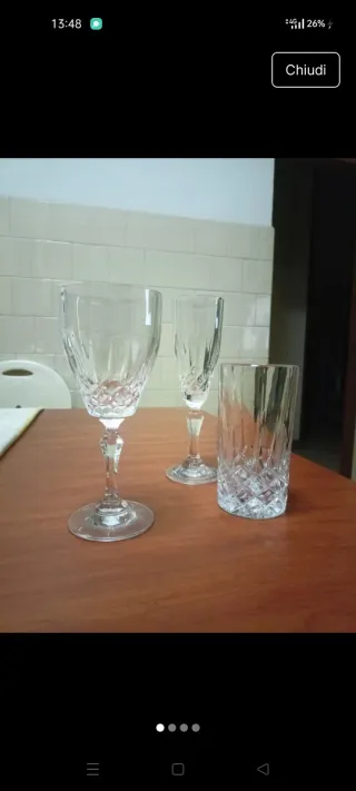 Servizio bicchieri cristallo