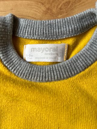Conjunto Mayoral bebé niño amarillo y gris