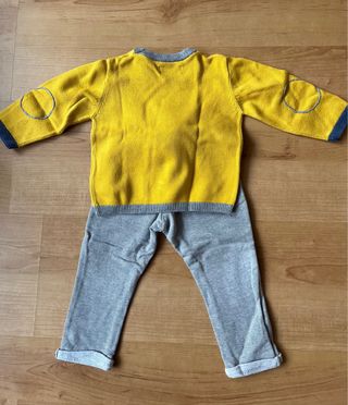Conjunto Mayoral bebé niño amarillo y gris