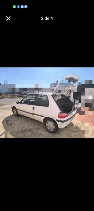 Coche blanco 3 puertas