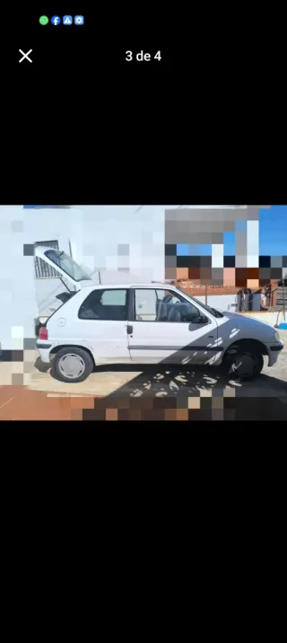 Coche blanco 3 puertas