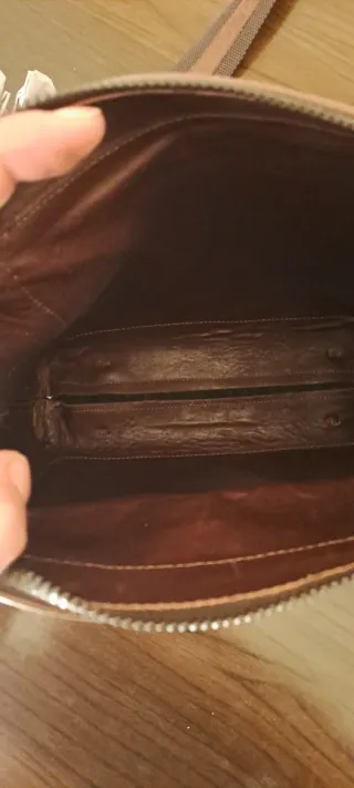 Borsa tracolla uomo vera pelle marrone