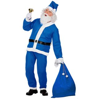 Disfraz de Papá Noel Azul Adulto