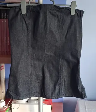 Top Corsé vaquero sin tirantes ajustado