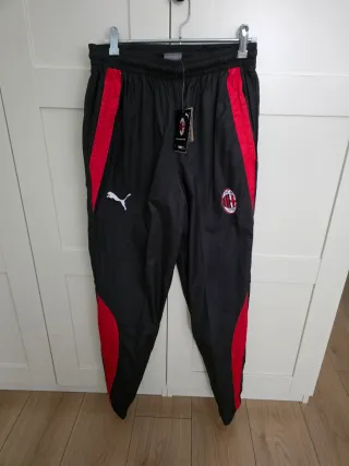 Pantalón Puma A.C. Milan Hombre Negro/Rojo Talla S