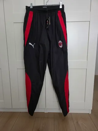Pantalón Puma A.C. Milan Hombre Negro/Rojo Talla S