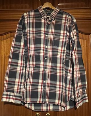 Camisa cuadros Tex gris y roja