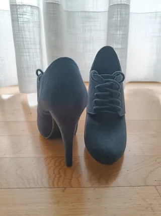 Botines tacón azul marino T36
