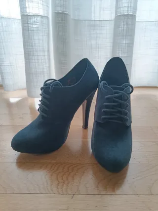 Botines tacón azul marino T36