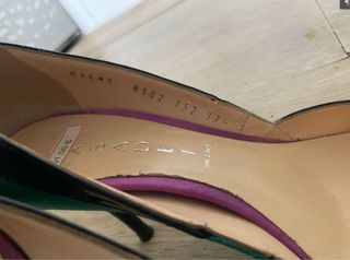 Zapatos Casadei Talla 37 Satén Mora Verde