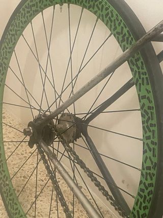 Bicicleta Fixie plateada