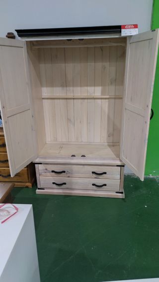 Armario 2 puertas madera blanco