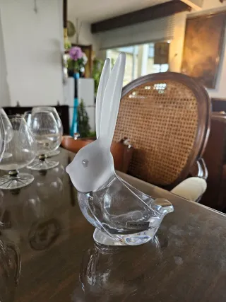 Cenicero Conejo Cristal y plata de Ley