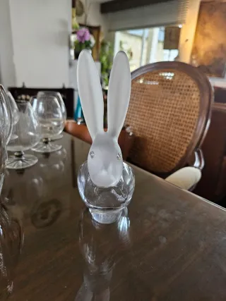 Cenicero Conejo Cristal y plata de Ley