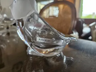 Cenicero Conejo Cristal y plata de Ley