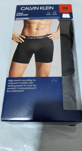 Calvin Klein Boxer Briefs Microfiber Talla M (3 Pa