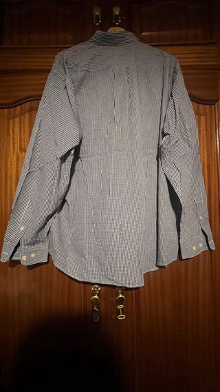 Camisa cuadros Prieto Peretti azul y blanco