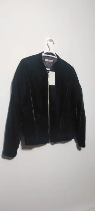 Chaqueta Bomber verde Mango Mujer
