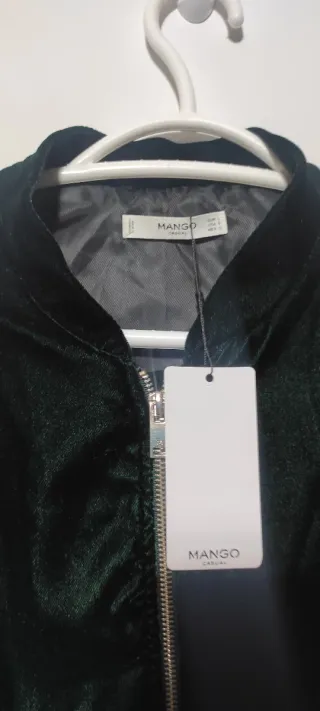 Chaqueta Bomber verde Mango Mujer
