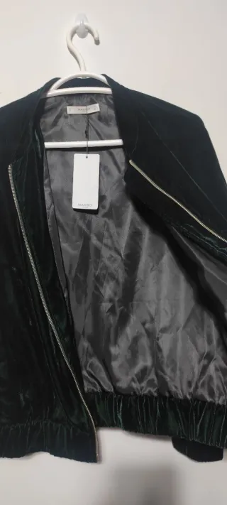 Chaqueta Bomber verde Mango Mujer