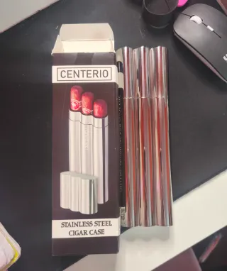 Astuccio triplo per sigari in acciaio inossidabile