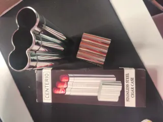 Astuccio triplo per sigari in acciaio inossidabile