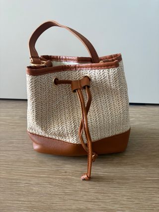 Bolso de paja y piel Nuevo