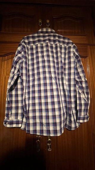 Camisa de cuadros Primark azul y blanco