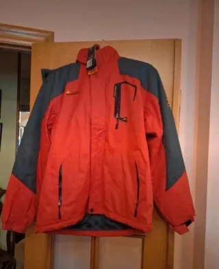 Chaqueta Invierno Hombre Talla L-XL Roja/Gris