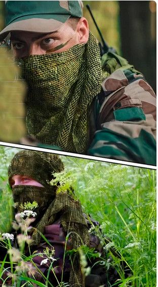 Bufanda Táctica Camuflaje Malla Red