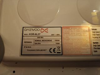 Microondas Daewoo Blanco