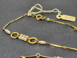 Conjunto collar y pulsera perlas