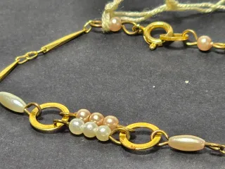 Conjunto collar y pulsera perlas