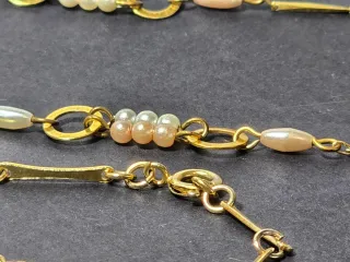 Conjunto collar y pulsera perlas