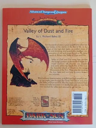 AD&D Dark Sun Valley of Dust and Fire