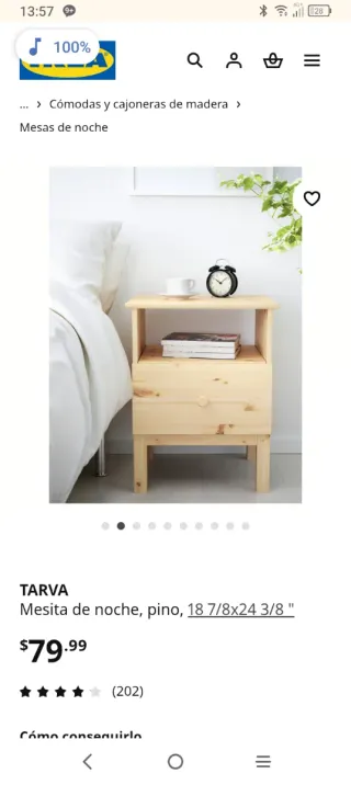 Cama y 2 mesitas de noche de pino